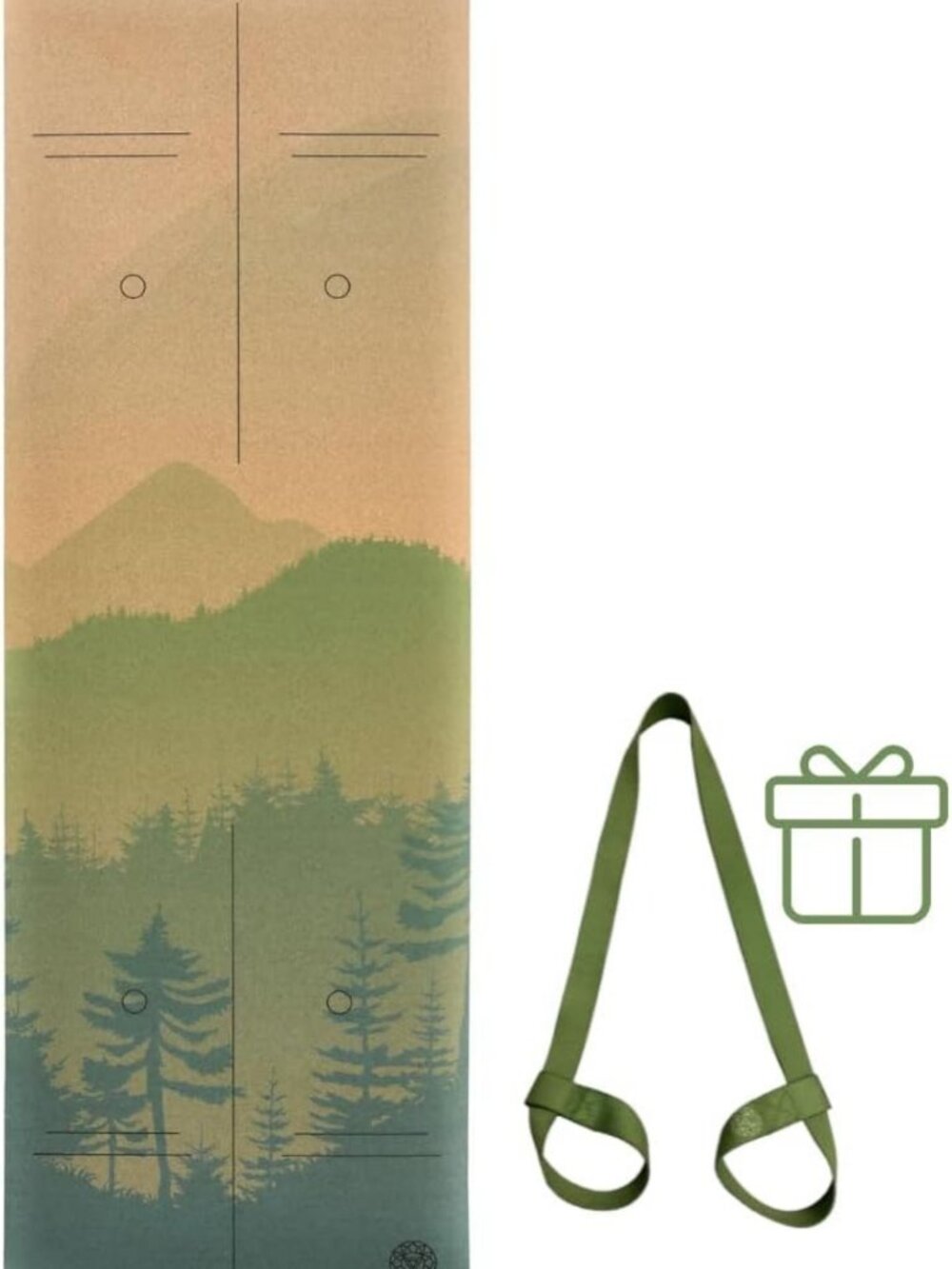 Extra Thick Non-Slip Cork Yoga Mat, Eco-Friendly, Sweat-Resistant, Cushioned